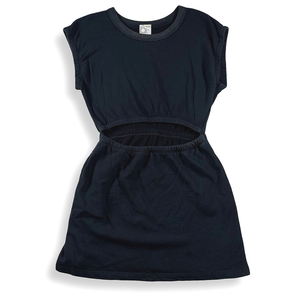 Offline by Aerie Women Black Cutout Fleece Mini Dress Sleeveless‎ Athleisure XS
